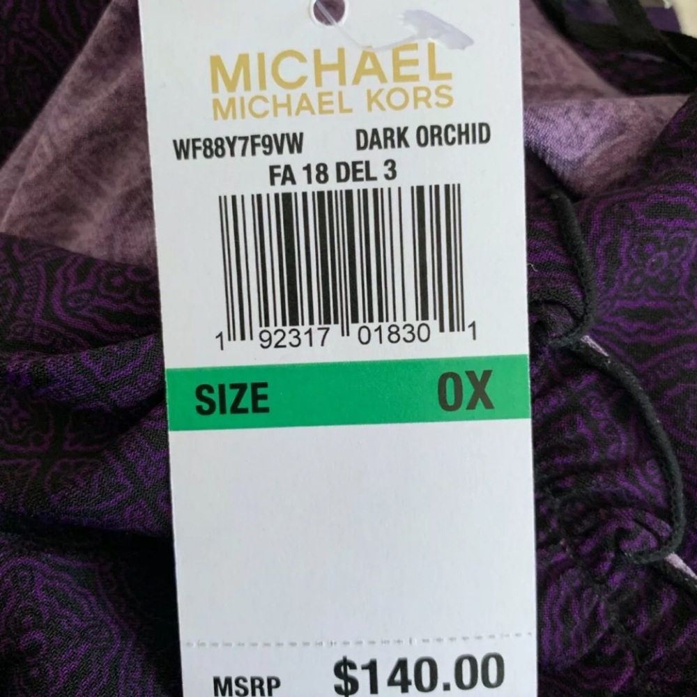 NWT MICHAEL KORS $140 Long Sleeve V-Neck Dress - Picture 7 of 7